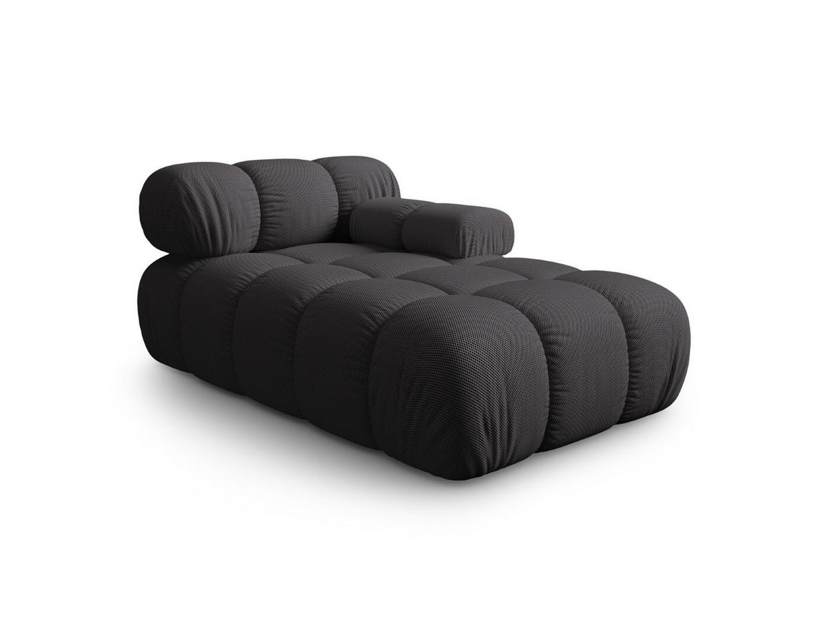 CHAISELONGUE rechts Bellis aus 3D-Stoff Expresso - Graubraun, Textil (94/70/155cm) - Micadoni