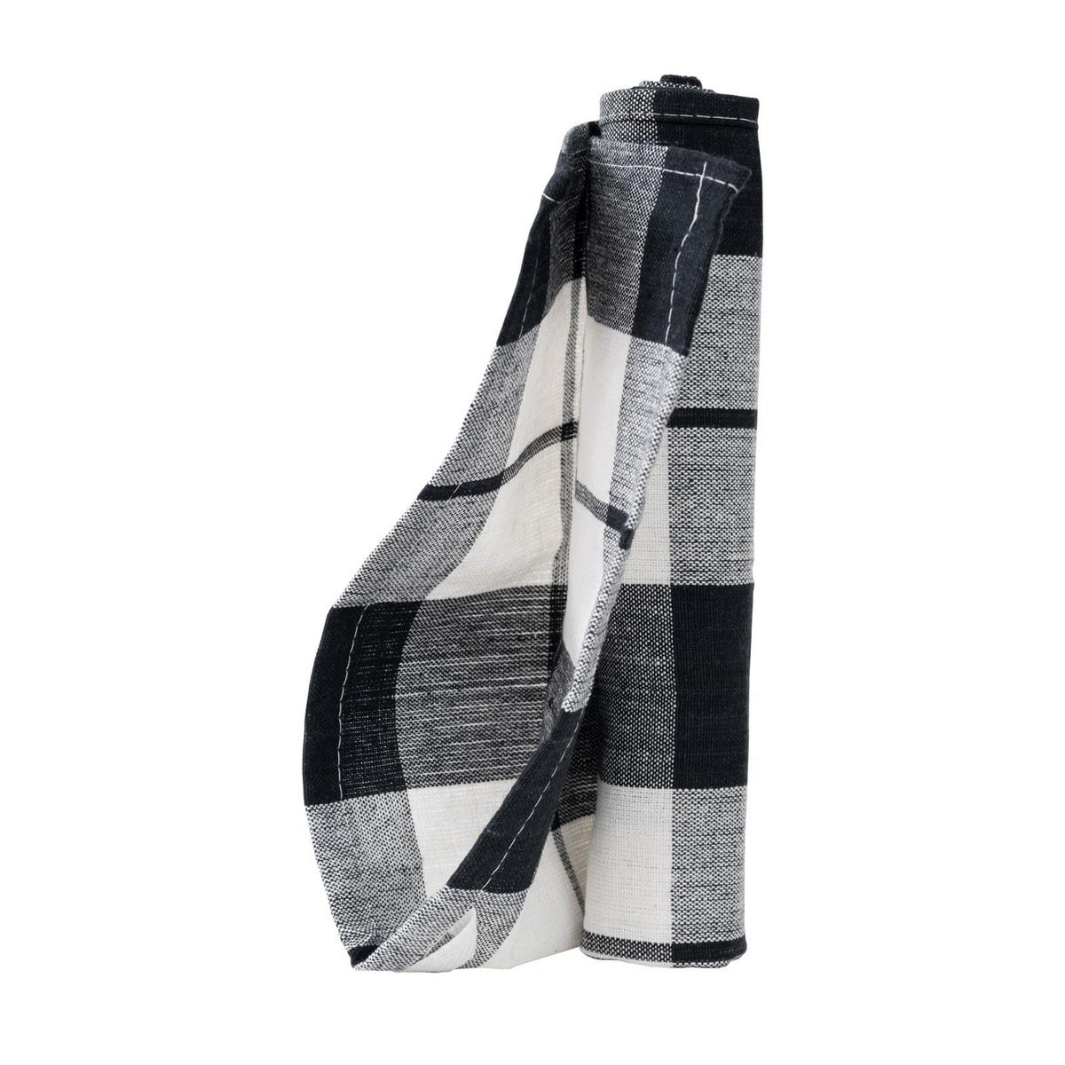 GESCHIRRTÜCHER 50x70 cm im 4er Set aus 100% Baumwolle, Küchentücher Schwarz - Schwarz, Textil (50/70cm) - Carpe Sonno