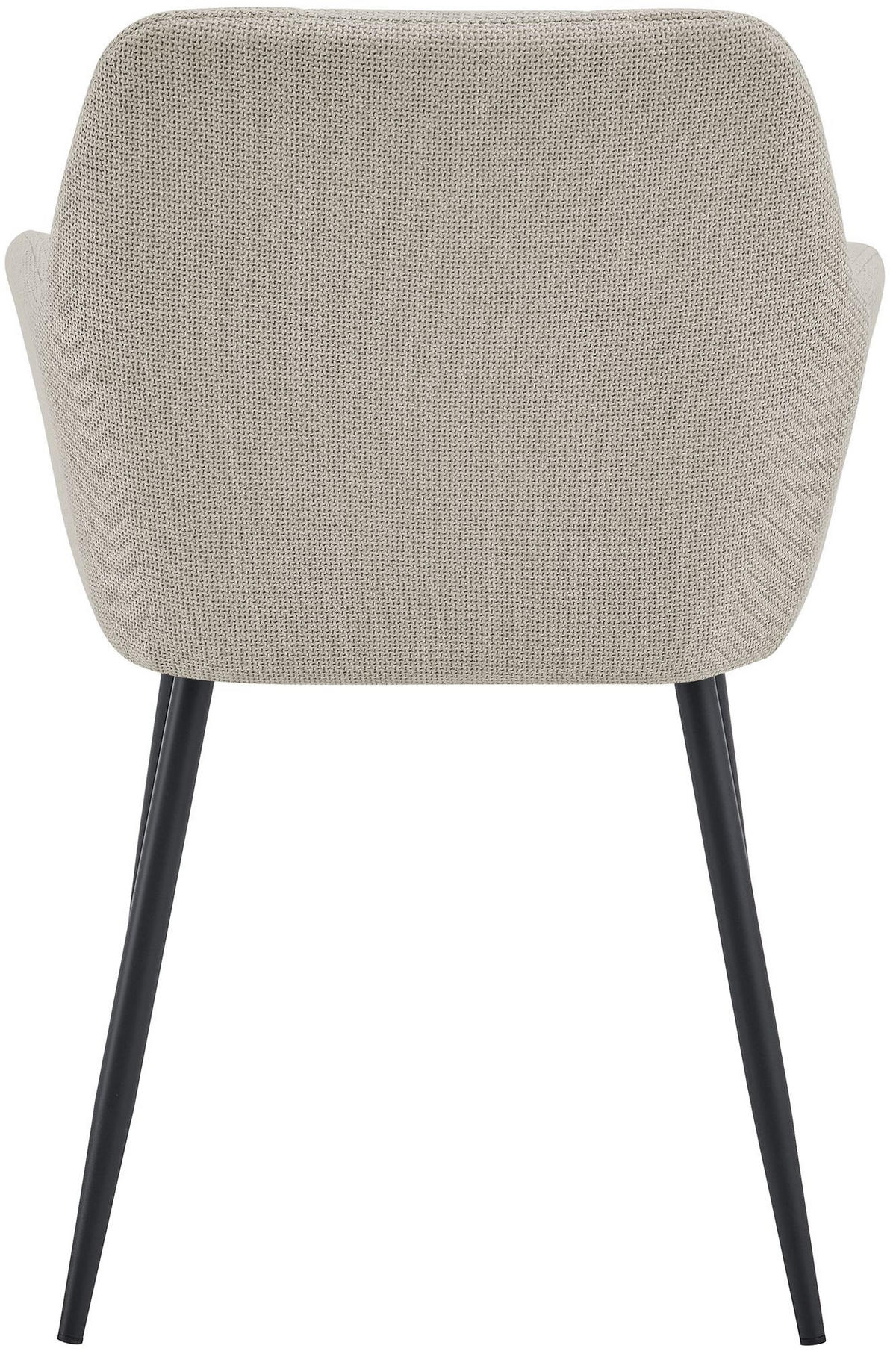 ESSZIMMERSTUHL Stoff Creme - Creme/Schwarz, Textil/Metall (57/85/60cm) - CLP