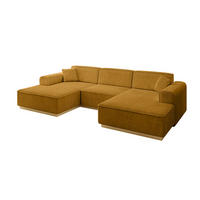 WOHNLANDSCHAFT IREA-U1-v2 - 297x165x81 cm Senfgelb - Currygelb, Holzwerkstoff/Textil (297/81/165cm) - ALTDECOR
