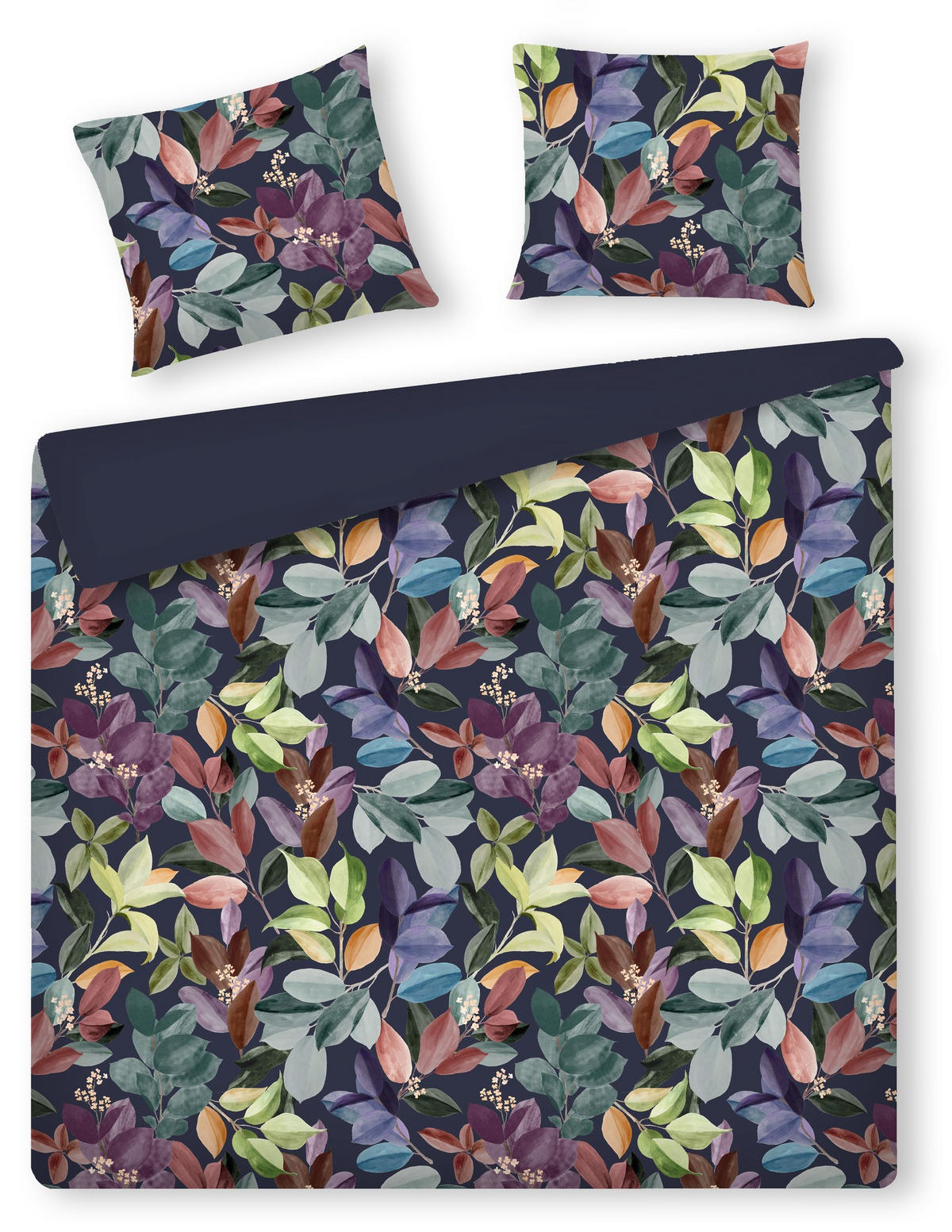 BETTWÄSCHE Tenora - Dunkelblau, Textil (200/220cm) - home&you