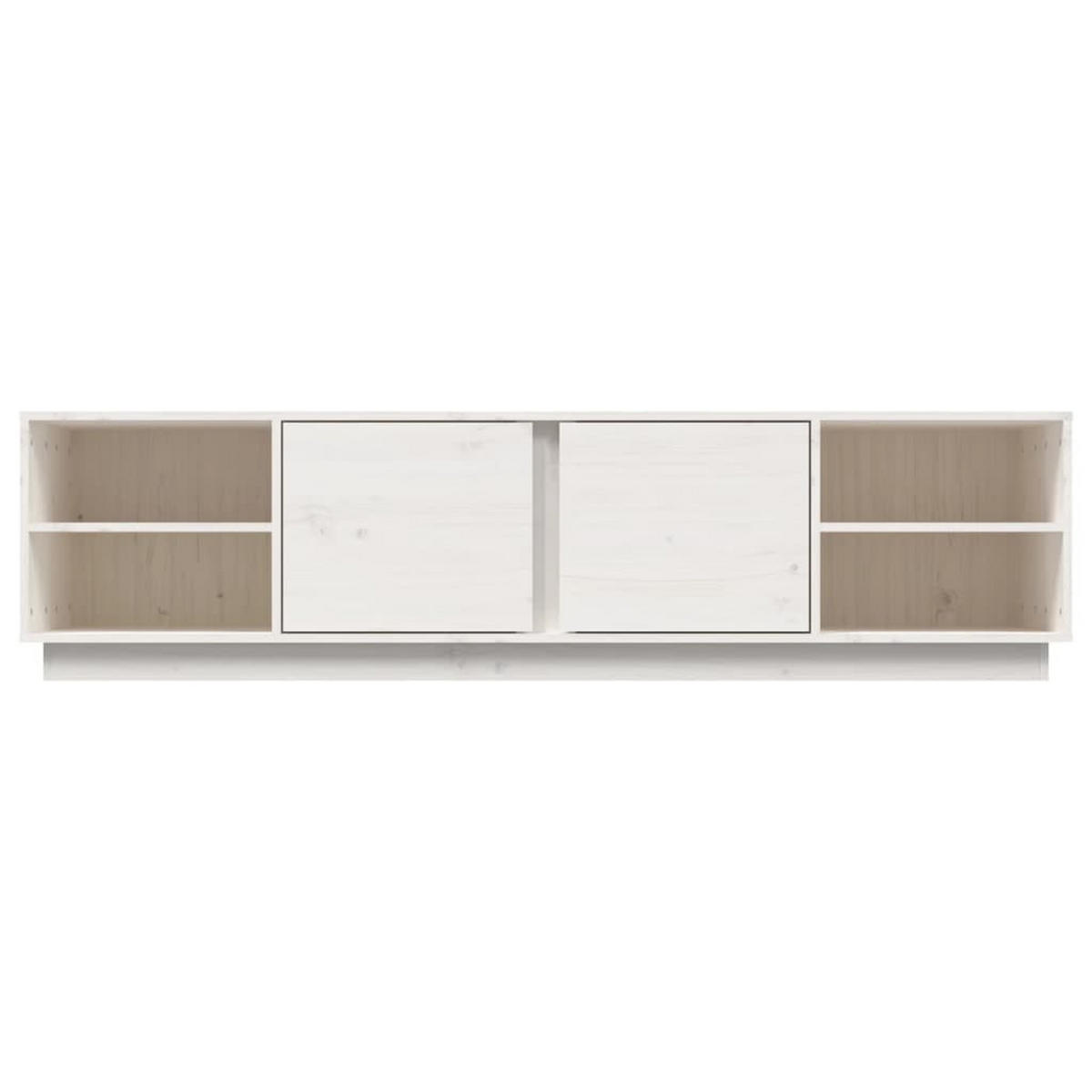 TV-SCHRANK Weiß 156/40/40 Cm Massivholz Kiefer - Weiß, Holz (156/40/40cm) - vidaXL