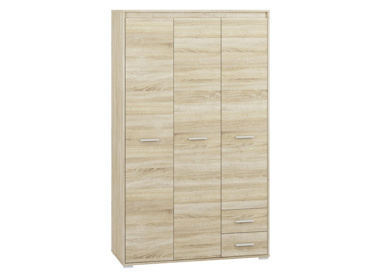 KLEIDERSCHRANK Avo Sonoma Eiche, Absetzung austauschbar 120 / 50 / 200cm - Braun/Sonoma Eiche, Holz/Holzwerkstoff (120/200/50cm) - Feldmann-Wohnen