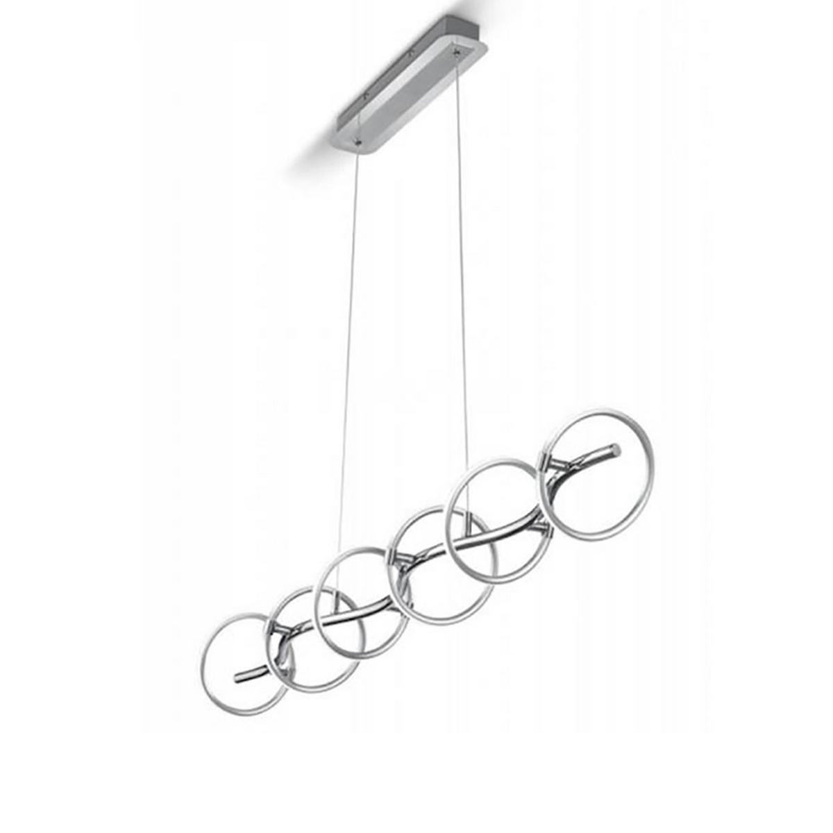 LED HÄNGELAMPE Chrom Silber - Silberfarben, Metall (115/17/150cm)