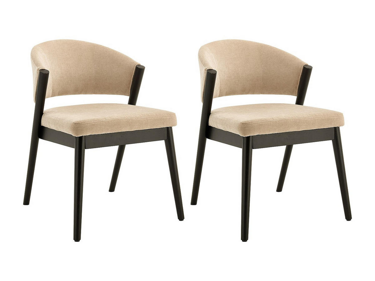 STUHL - 53.5 cm x 64 cm - stoff - beige Zelvyn - Beige, Textil (53.5/76/64cm) - Vente-Unique