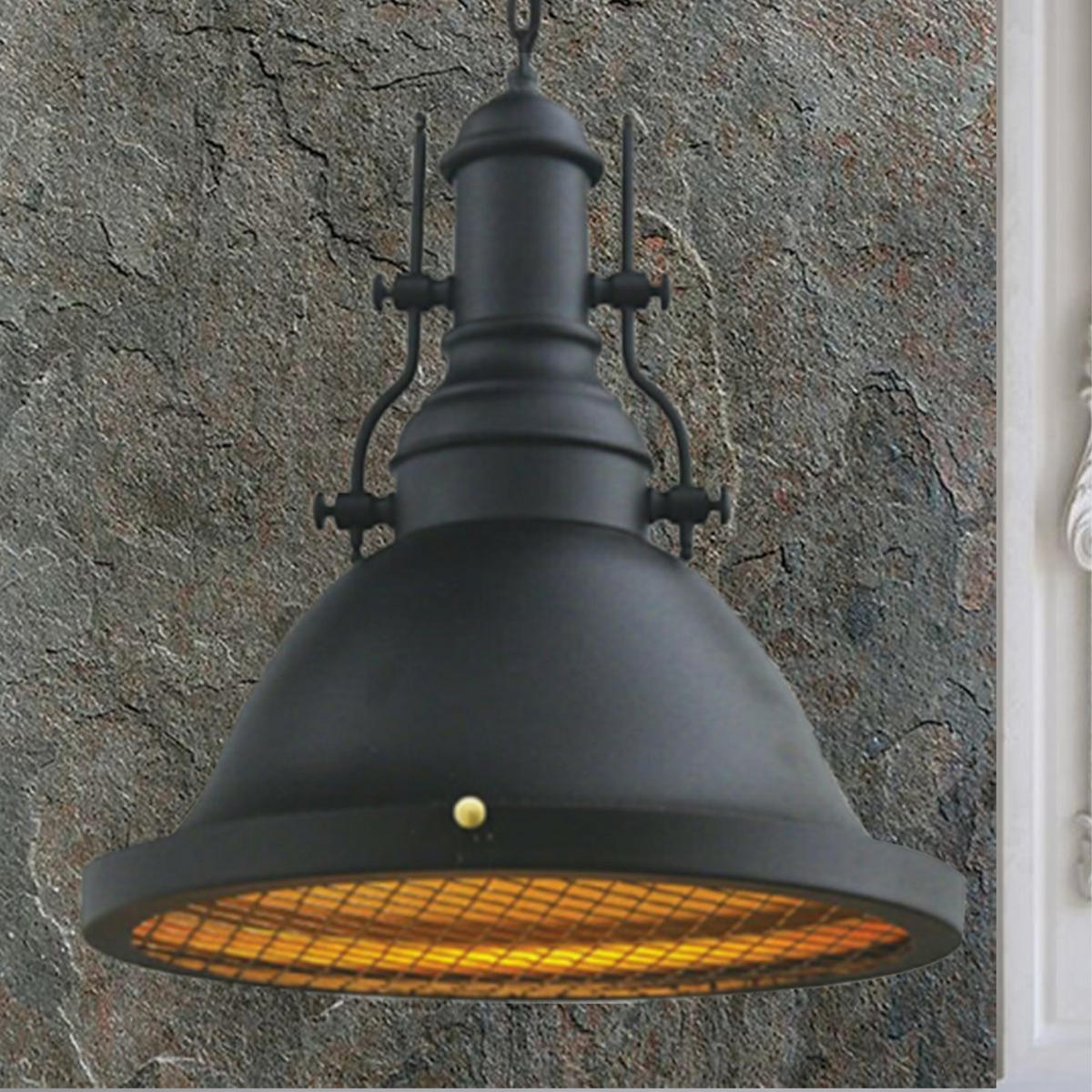 PENDELLEUCHTE Turami 31/35 cm - Goldfarben/Schwarz, Metall (35/31/35cm) - Bamyum