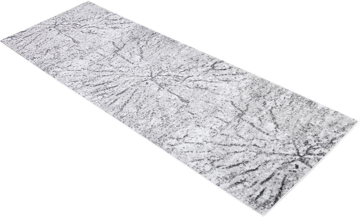 TEPPICHLÄUFER SKY grau abstrakt 70/150 cm - Grau, Textil (70/150cm) - Tapiso