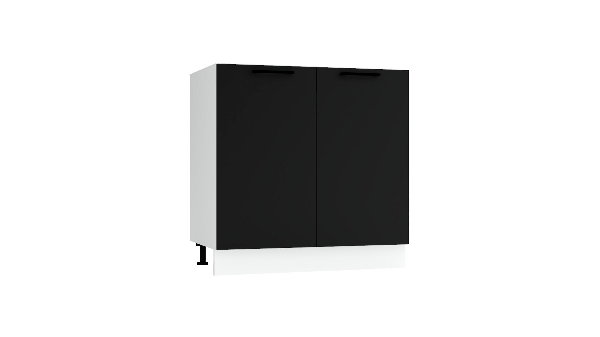 UNTERSCHRANK D80 - Morvex - Elegante Stauraum Idee - Schwarz, Holz/Metall (80/82/52.4cm) - ROYAL24_MARKT