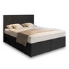 BOXBETT TRANI 140x200 cm mit Matratze und Topper - Schwarz - Schwarz/Weiß, Holz (140/200cm) - MASSENO