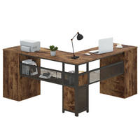 SCHREIBTISCH L-FORM mit Schubladen Eckschreibtisch 150 x 150 cm - Wildeiche, Holzwerkstoff/Metall (150/150/76.2cm) - Quality Elegance
