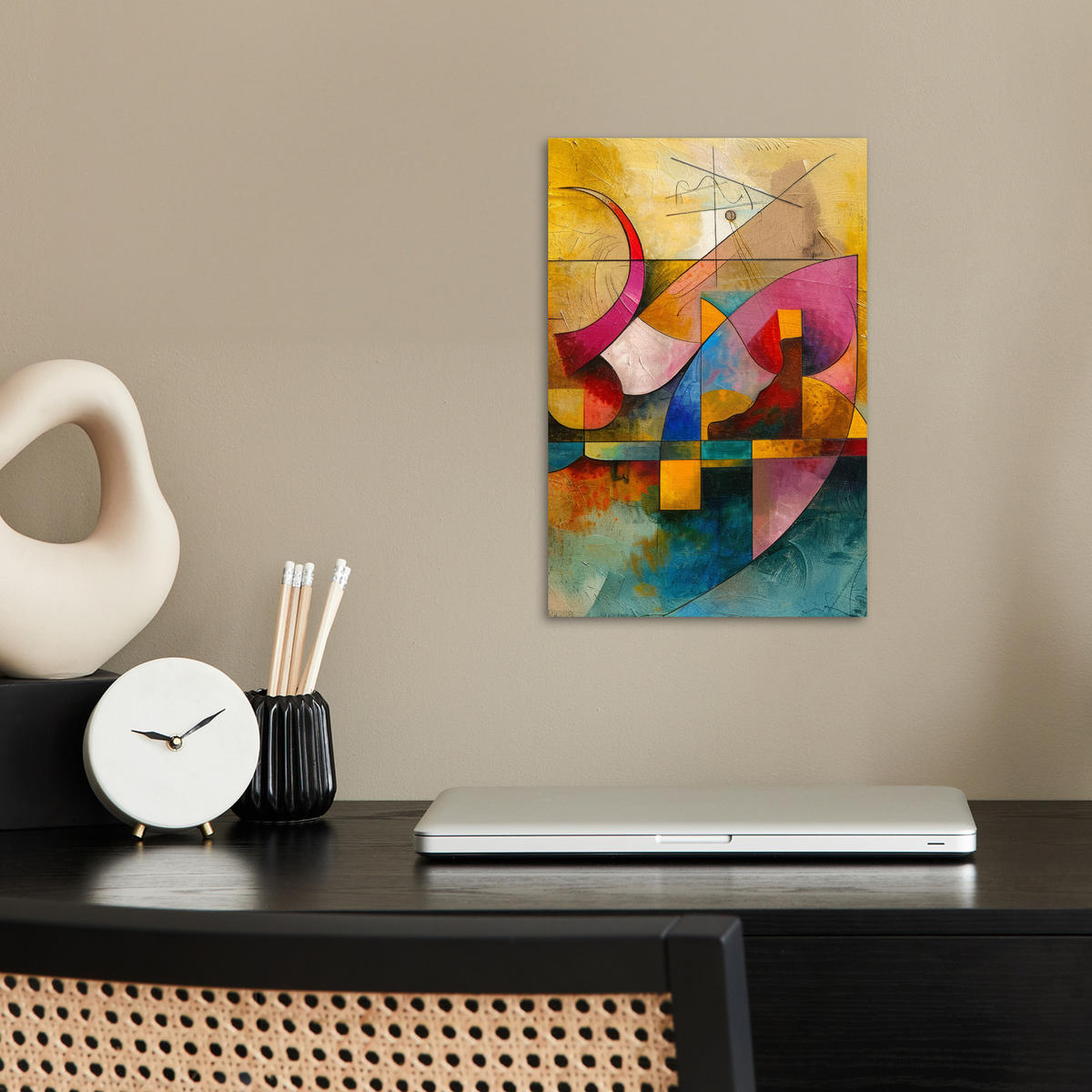 POSTER Kunst - Abstrakt - Modern 20x30 cm - Gelb, Papier (20/30/0.1cm) - MuchoWow