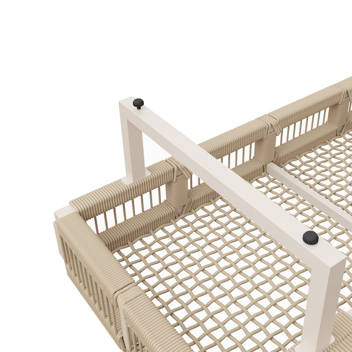 LOUNGEGARNITUR aus Eisen 225x167x81.5cm Beige mit modularem Design - Beige, Metall - Modfu