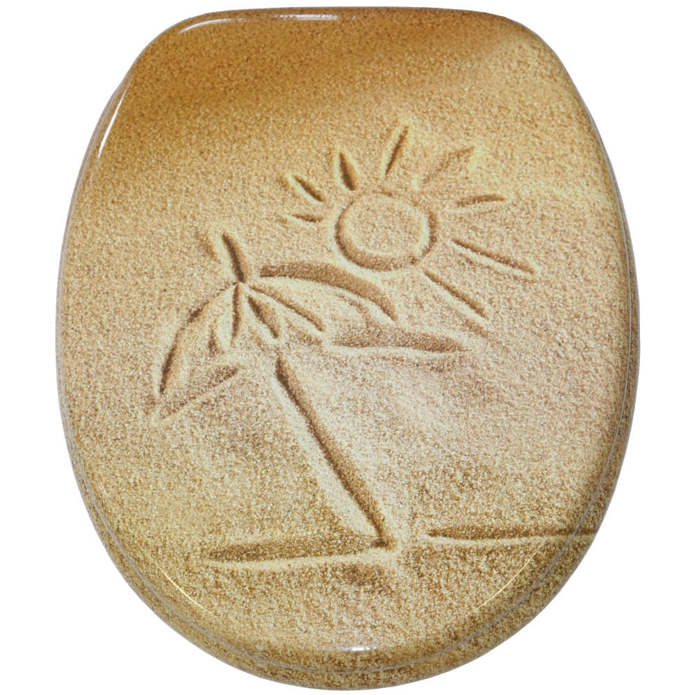 WC-SITZ mit Absenkautomatik Sunshine - Braun, Holzwerkstoff (38/6/47cm) - Sanilo