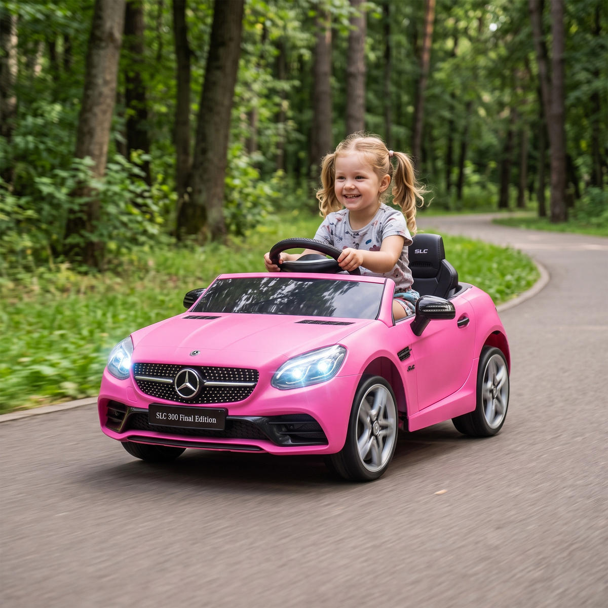 KINDER-ELEKTROAUTO Kunststoff Metall Rosa - Rosa, Kunststoff (107/62.5/44cm) - AIYAPLAY