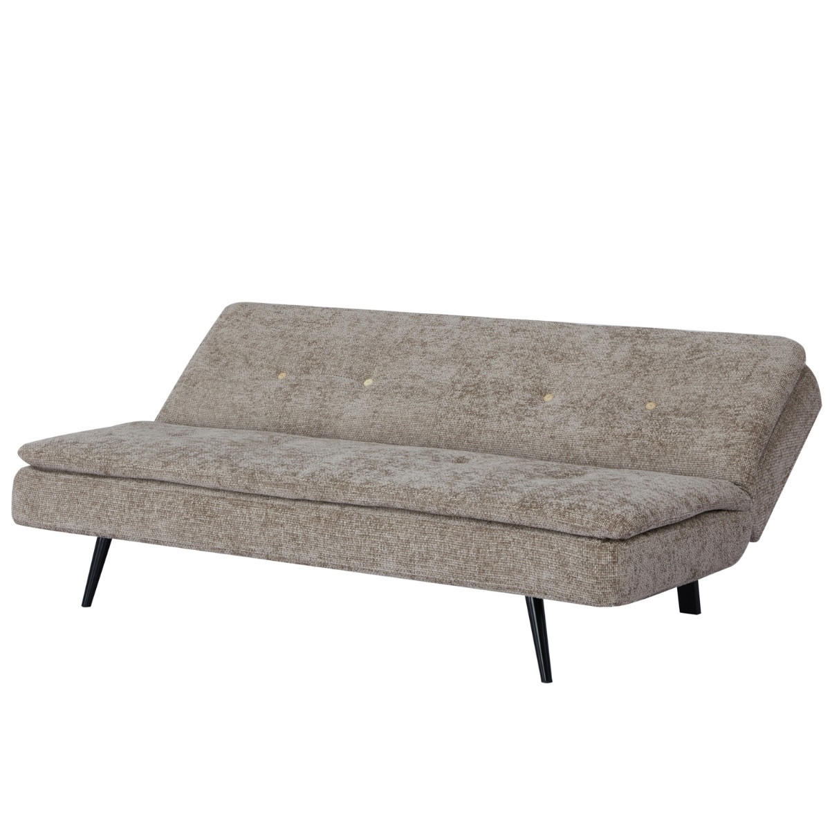 SCHLASOFA 3-Stizer aus Stoff 179x87x80cm, taupe - Taupe, Textil (87/80/179cm) - Giga Meubel