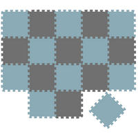 SPIELMATTE - 18er Set - 30x30 cm - Puzzlematte für Kinderzimmer - Grau, Kunststoff (30/30cm) - Littletom