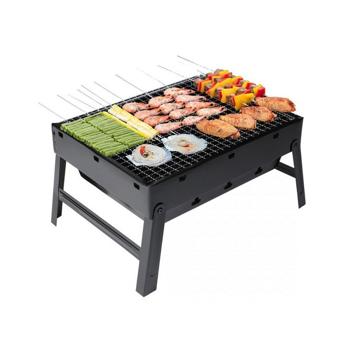 GRILL Schwarz 35/27/20 cm E6255 - Schwarz, Metall (27/20/35cm) - Elitehoff