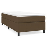BETTGESTELL Dunkelbraun 90/200 Cm Stoff - Braun, Holzwerkstoff (90/200cm) - vidaXL