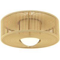 DECKENLEUCHTE, Boho-Deckenlampe Hängend mit G9 LED Fassung, Rund Hanfseil - Beige, Metall (30/30/16cm) - HOMCOM