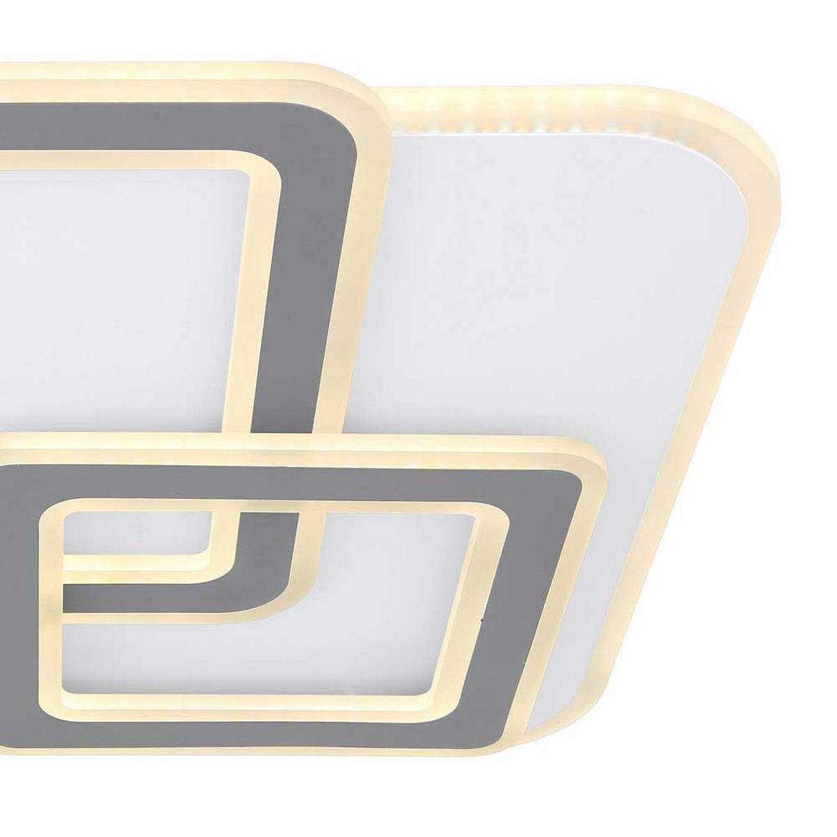 LED DECKENLEUCHTE Metall Weiß - Weiß, Metall (50/50/60cm)