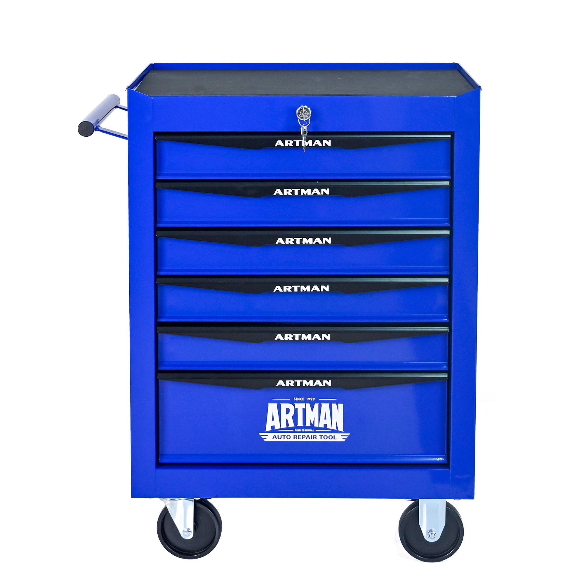 KOMBINATIONSKOFFER – 6 Schubladen, 508 mm (20 Zoll), mit 6 Schubladen, Farbgebung in Schwarz und Blau. - Multicolor, Metall (33/77.5/60cm) - DCA