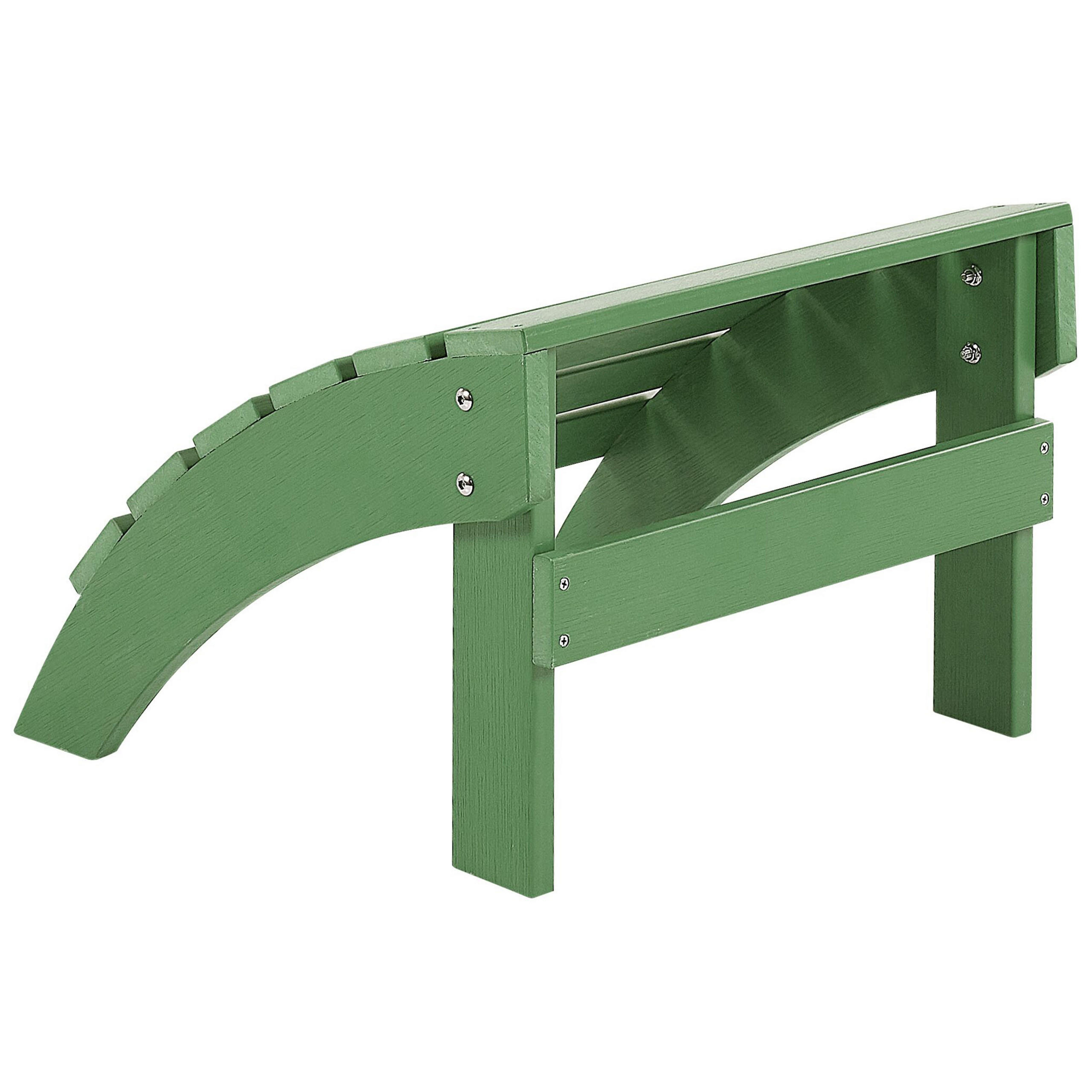 FUSSHOCKER Kunstholz grün Adirondack - Grün, Kunststoff (50/34/43cm) - Beliani