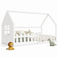 HAUSBETT 90/200 cm in Weiß aus Kiefer und MDF im Hausdesign - Weiß, Holz (90/200cm) - OKMYHOME