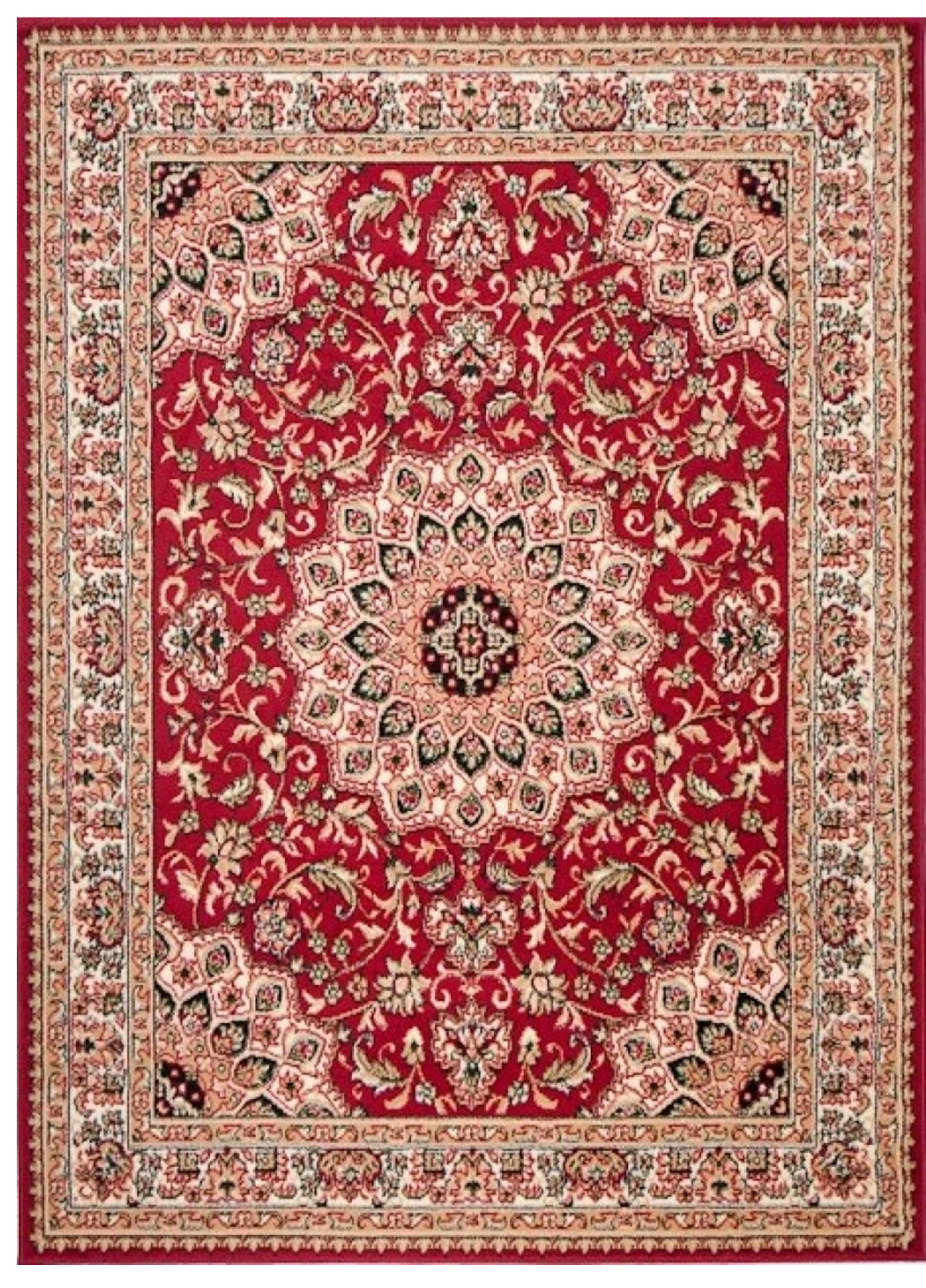 TEPPICH ATLAS Beige Rot 100/200 cm - Beige/Rot, Textil (100/200cm) - Tapiso