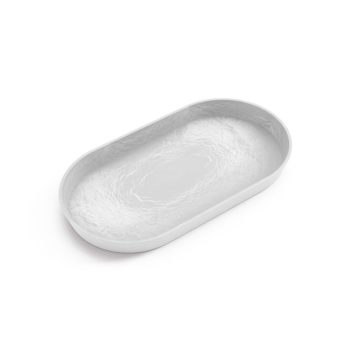 BLUMENTOPFUNTERSETZER Tokyo 28,4/15,4/2,4 cm Weiß - Weiß, Kunststoff (28.4/2.4cm) - Ecopots