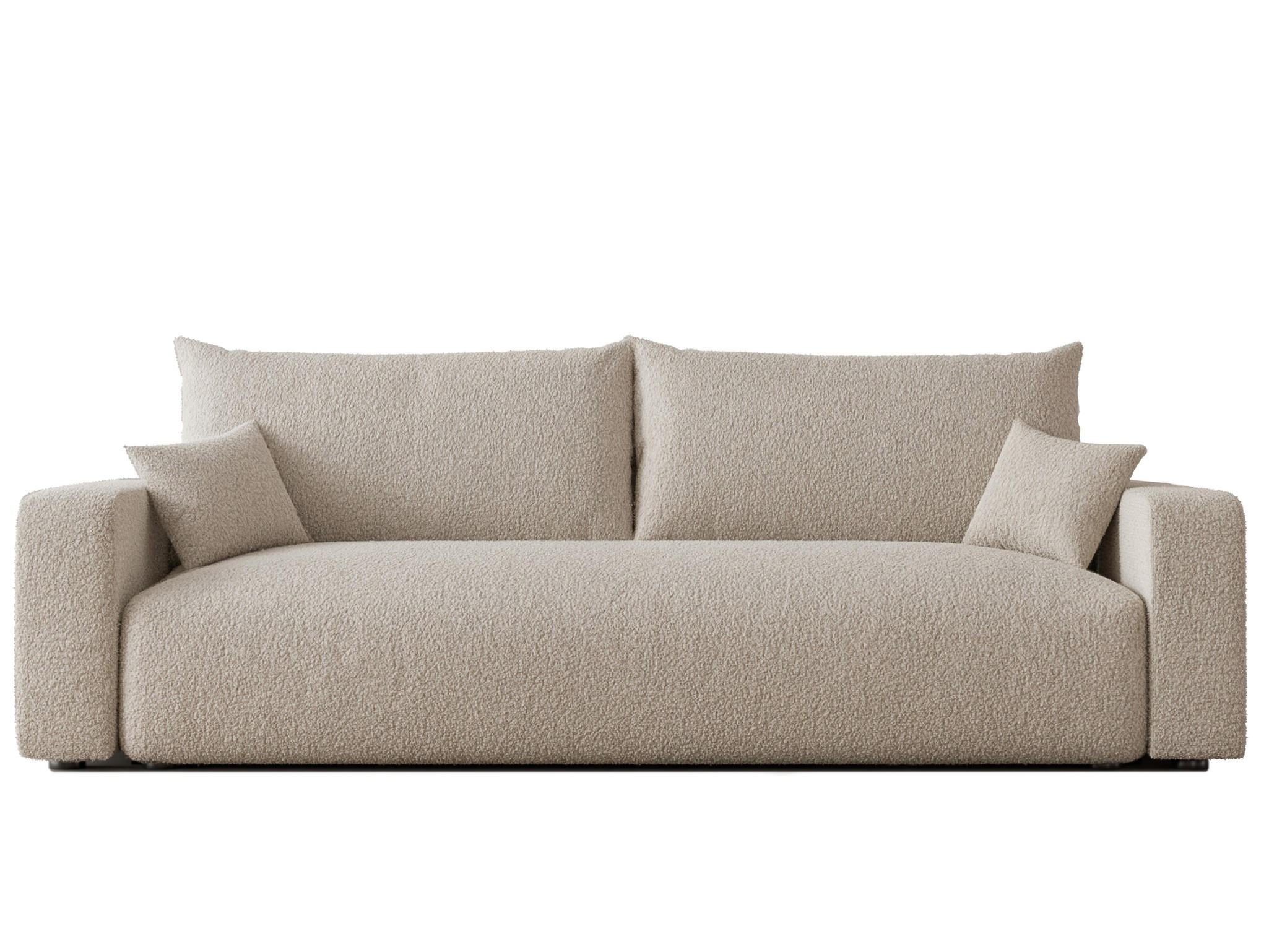 SCHLAFSOFA Luna - Beige, Holzwerkstoff/Textil (246/79/96cm) - Fun Möbel