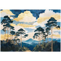 FOTOTAPETE Wald Natur Bäume Wohnzimmer 400x280 - Multicolor, Papier (400/280cm) - Wallarena