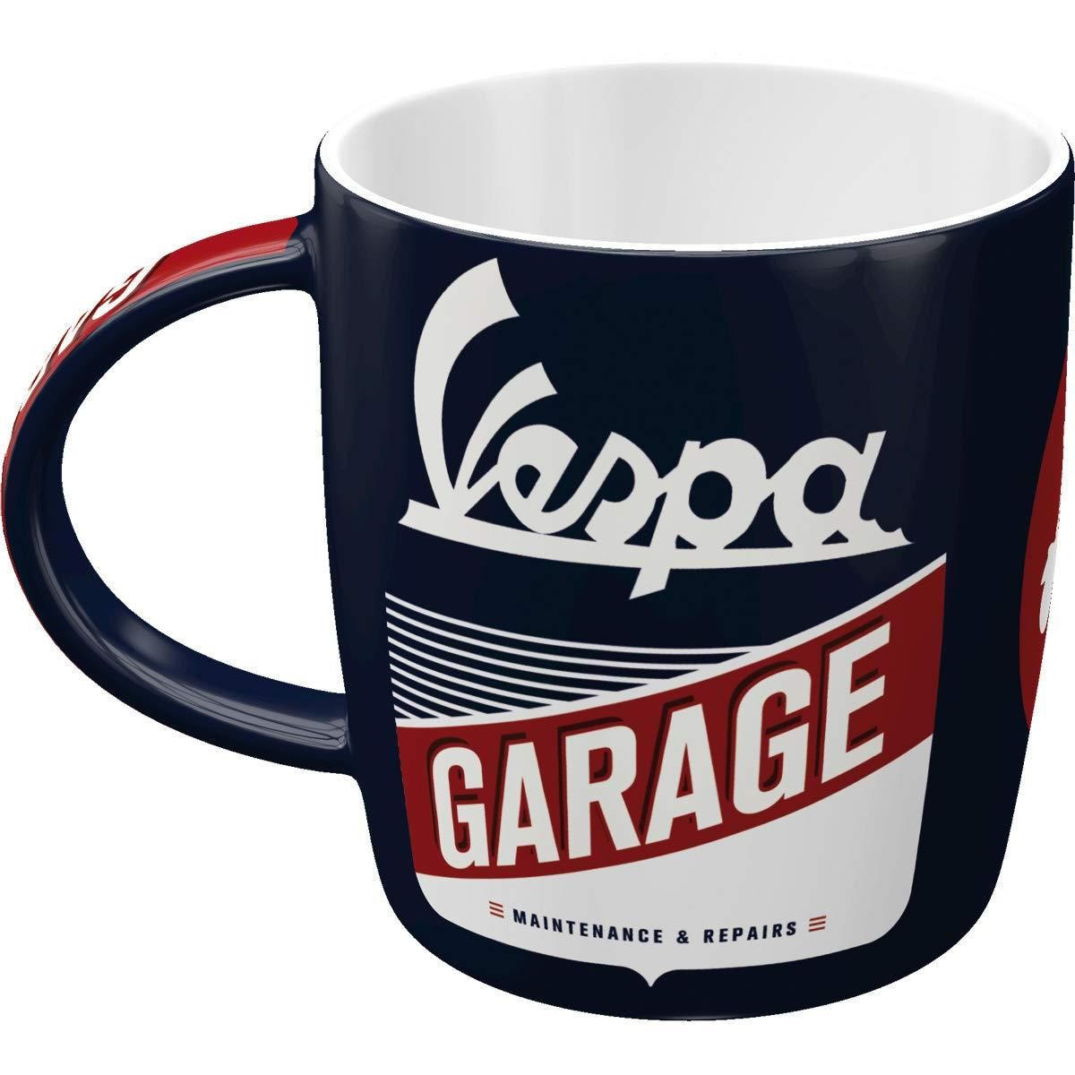 KAFFEETASSE 330 ml Vespa Garage - Multicolor, Keramik (0.33L) - Nostalgic-Art