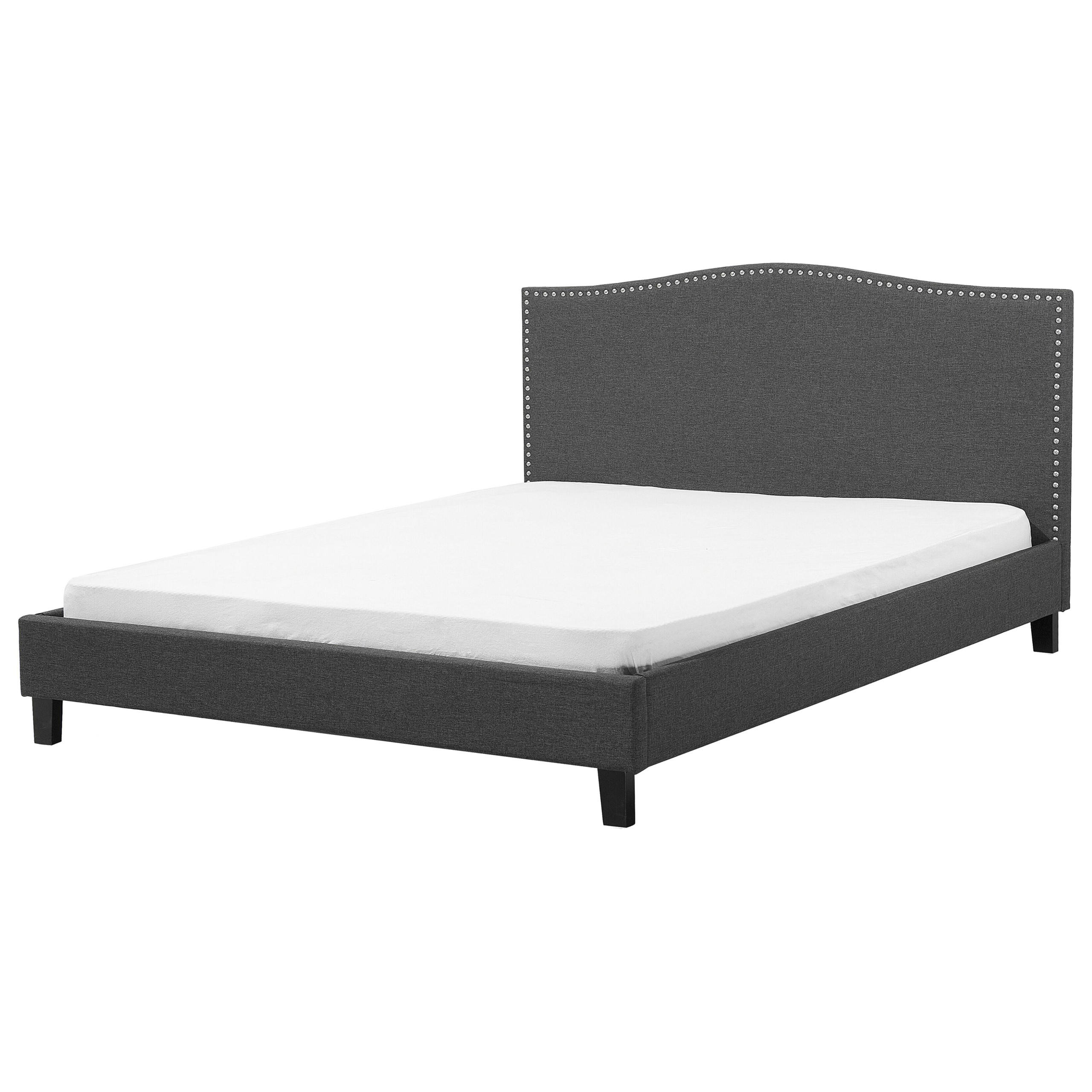 POLSTERBETT 180/200 cm Dunkelgrau Montpellier - Dunkelgrau, Textil (180/200cm) - Beliani