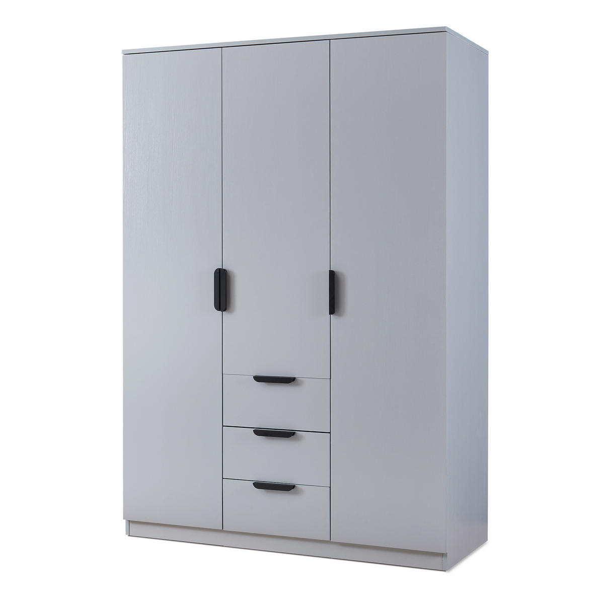 KLEIDERSCHRANK Eiselfing - Grau, Holzwerkstoff (120/176/52cm) - [en.casa]