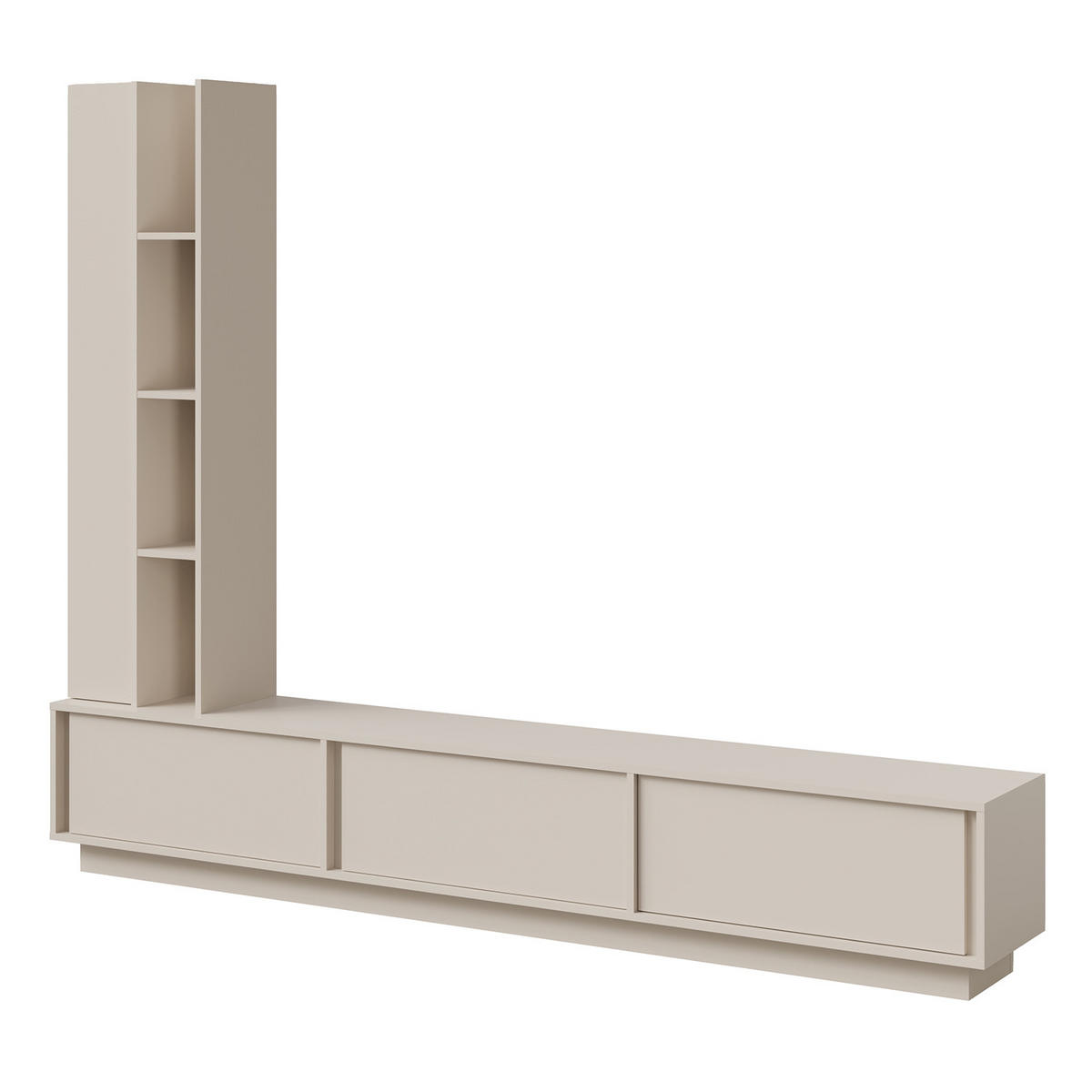 TV STOLEK Vero se 3 dvířky, závěsný nebo stojící, 230 cm, kašmír - kašmírová, kompozitní dřevo (230/40/35cm) - Beautysofa