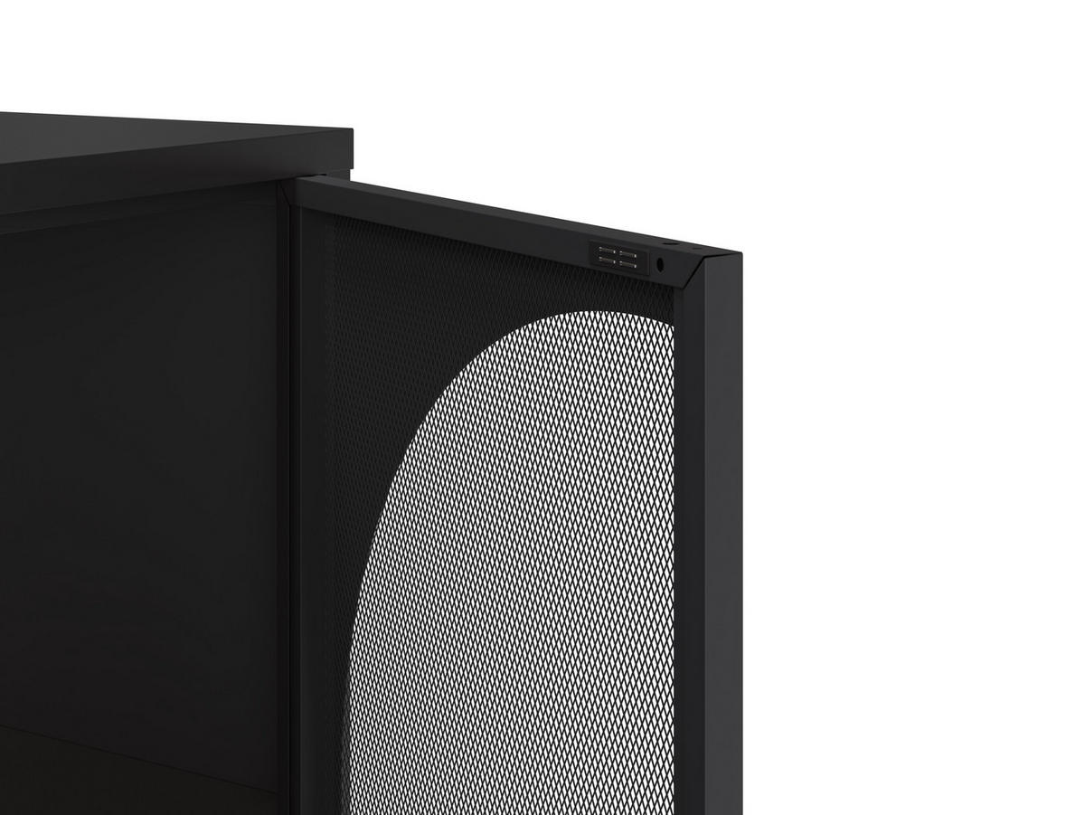 KOMMODE Tayra Schwarz 160/40/90 cm - Schwarz, Metall (40/90/160cm) - Drawer