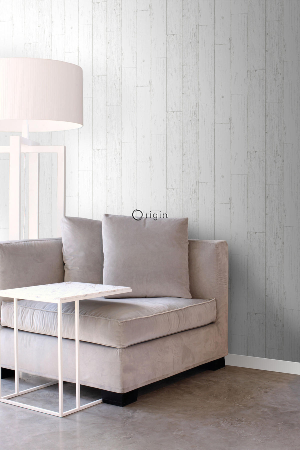 TAPETE Holz-optik 53 cm x 10.05 m - Weiß, Papier (53/1000cm) - Origin Wallcoverings