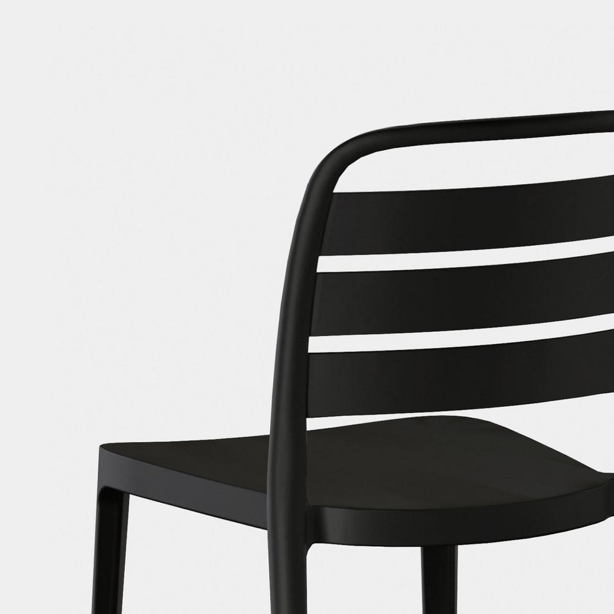 GARTEN-SET mit Tisch und 4 stapelbaren Stühlen in Anthrazitgrau Zira - Grau, Kunststoff - Klast Home