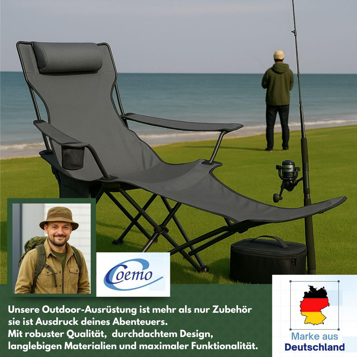 GARTEN LIEGESTUHL klappbar in Grau - Grau, Metall (53/88/156cm) - Coemo