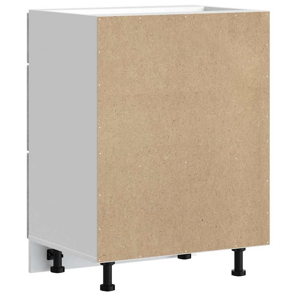 KÜCHENUNTERSCHRANK Samu Grau Sonoma 60x46x81,5 cm - Grau, Holz (60/81.5/46cm) - DELUKE