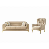 SITZGARNITUR Arica, Beige Stellvariante 2+1 - Beige, Holzwerkstoff/Kunststoff (180/80/95cm)