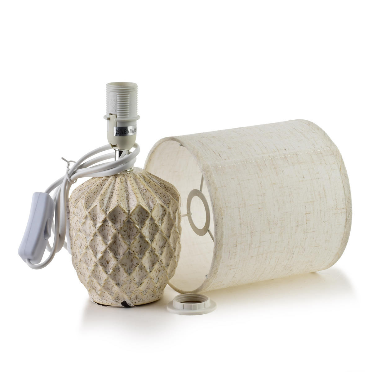 TISCHLAMPE Beige 10/14/28.5 cm Keramik - Beige, Keramik (10/14/28.5cm) - Mondex