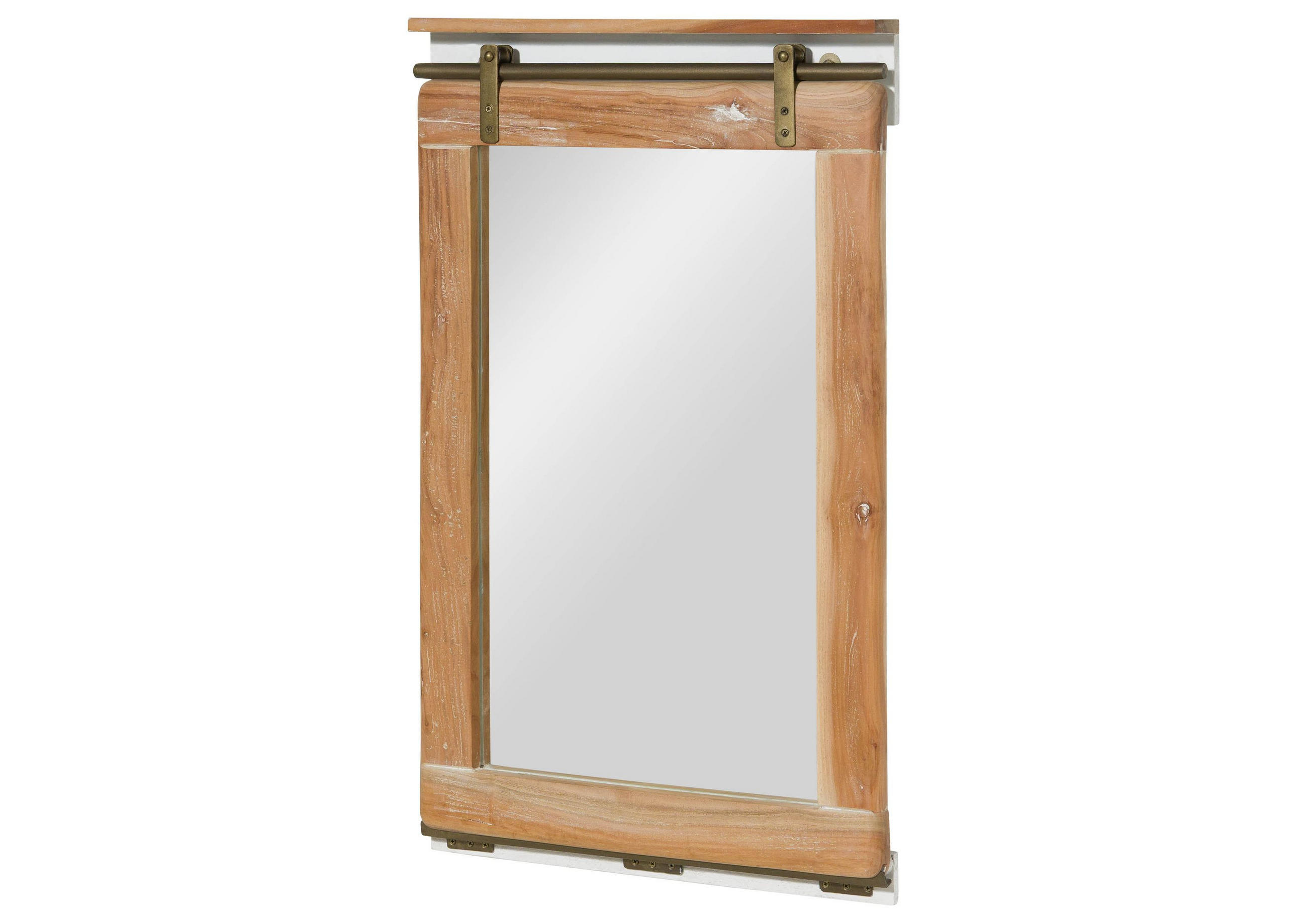 SPIEGEL Mango 60x8x100 weiß lackiert RAILWAY #563 - Weiß, Holz (60/100/8cm) - Massivmoebel24