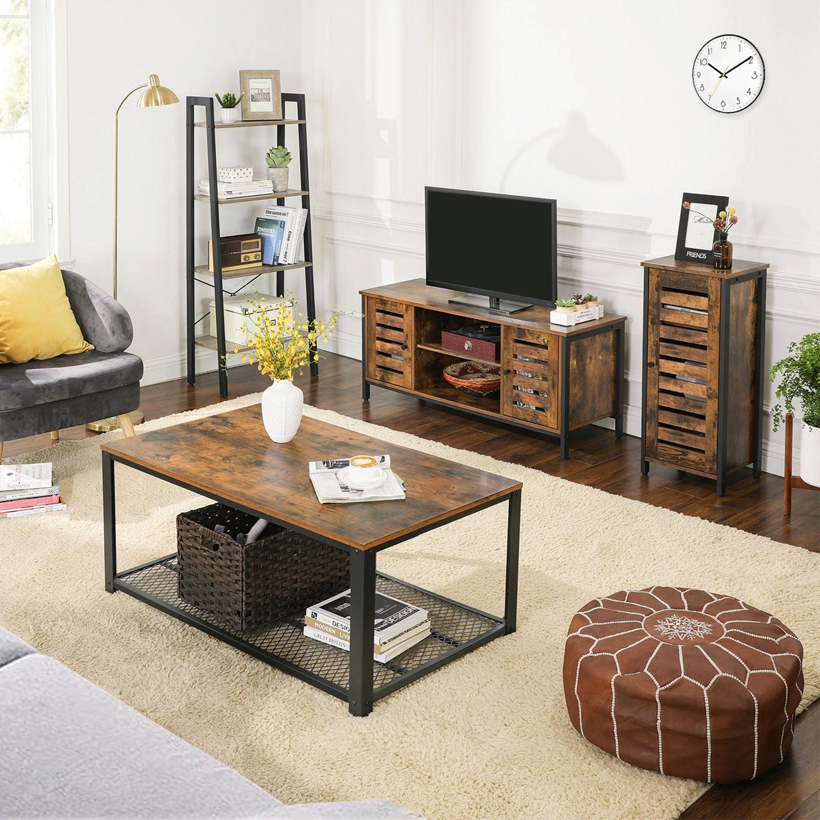 TV-LOWBOARD INDUSTRIE-DESIGN - Braun, Holzwerkstoff (40/50/110cm) - Hansiro