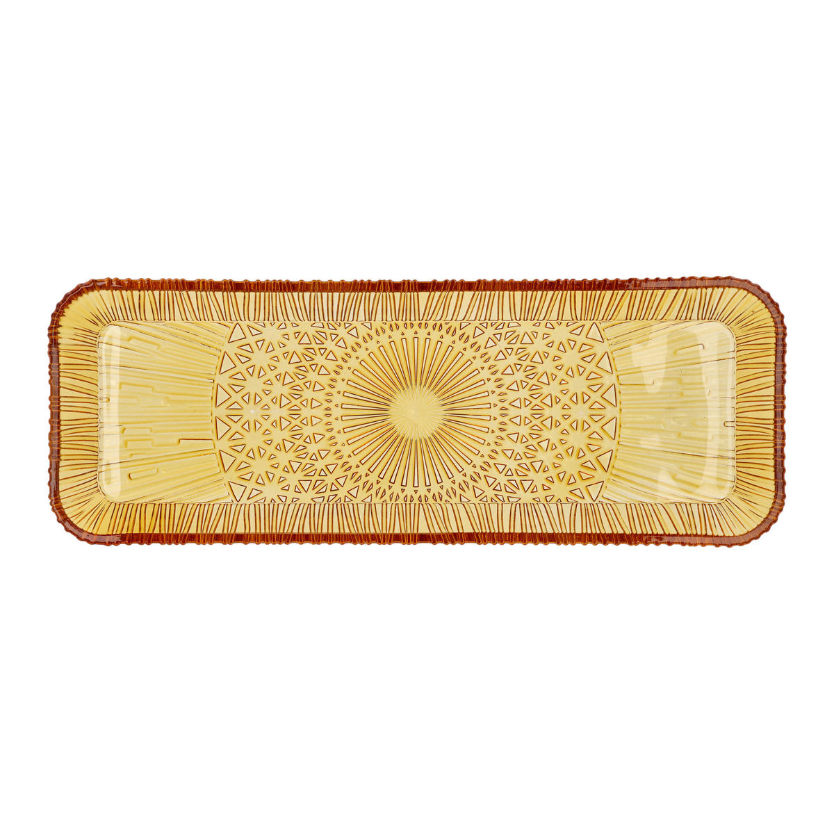 SERVIERPLATTE rechteckig Kusintha 38 x 14 cm Amber - Beige, Keramik (14/3.2/38cm) - Bitz