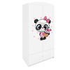 KINDERKLEIDERSCHRANK Panda 90/175/52 - Weiß, Holzwerkstoff (90/175/52cm) - Kocot Kids