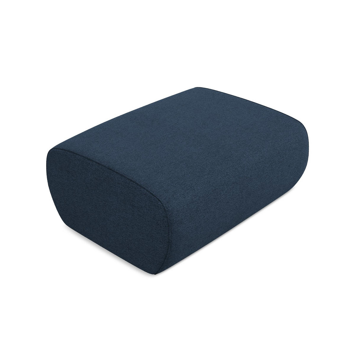POUF Chenille Stoff Blau - Blau/Schwarz, Kunststoff/Textil (102/40/62cm) - LaMiaSofa