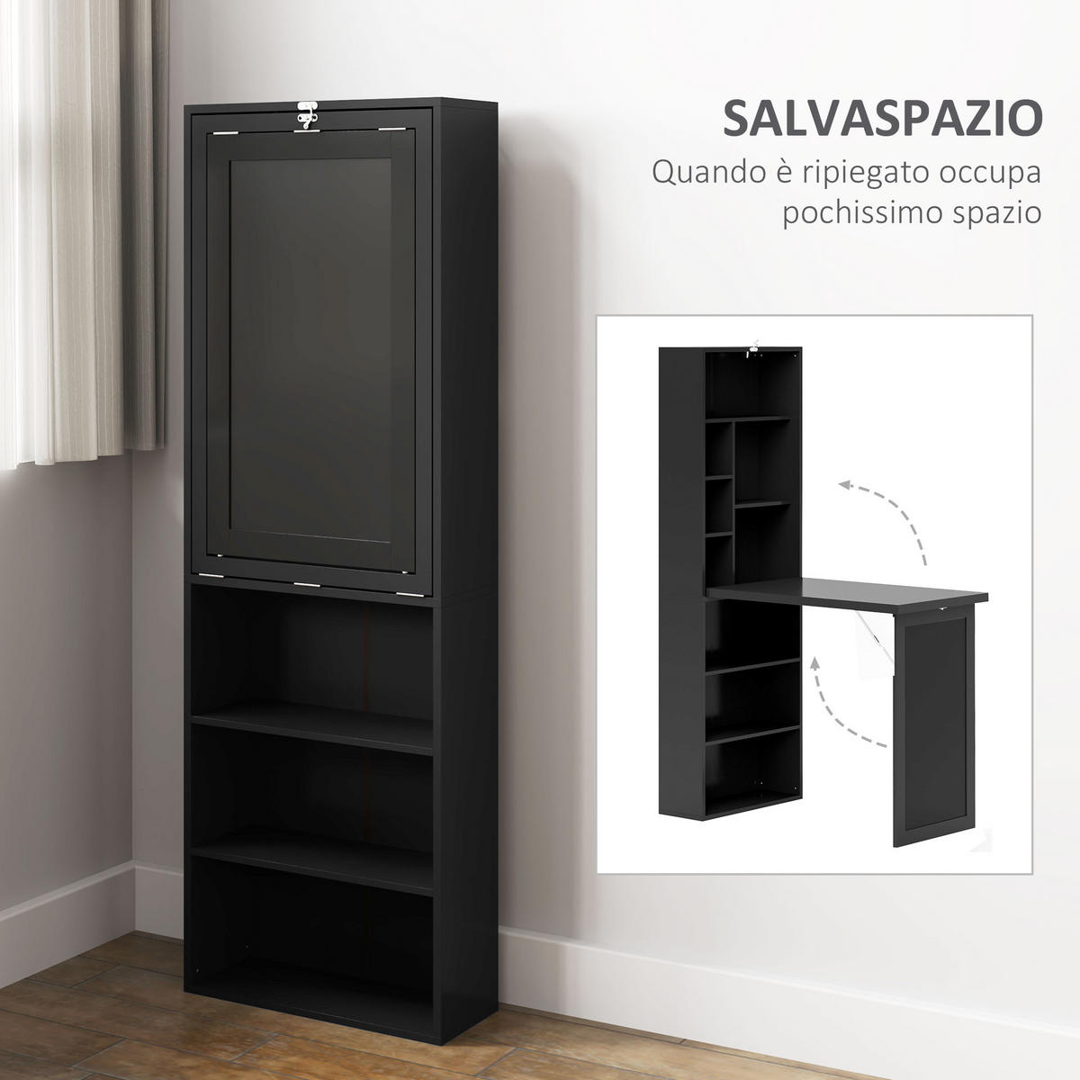 BÜROTISCH Schwarz 1 Stück - Schwarz, Holzwerkstoff (51/153/98cm) - GiPP
