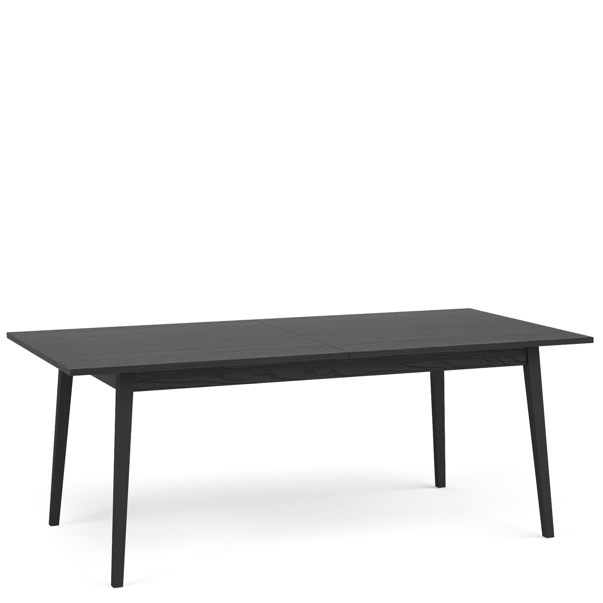 ESSTISCH VIDIS Esszimmer, Ausziehbar - Schwarz, Holzwerkstoff (90/180/76cm) - KONSIMO®