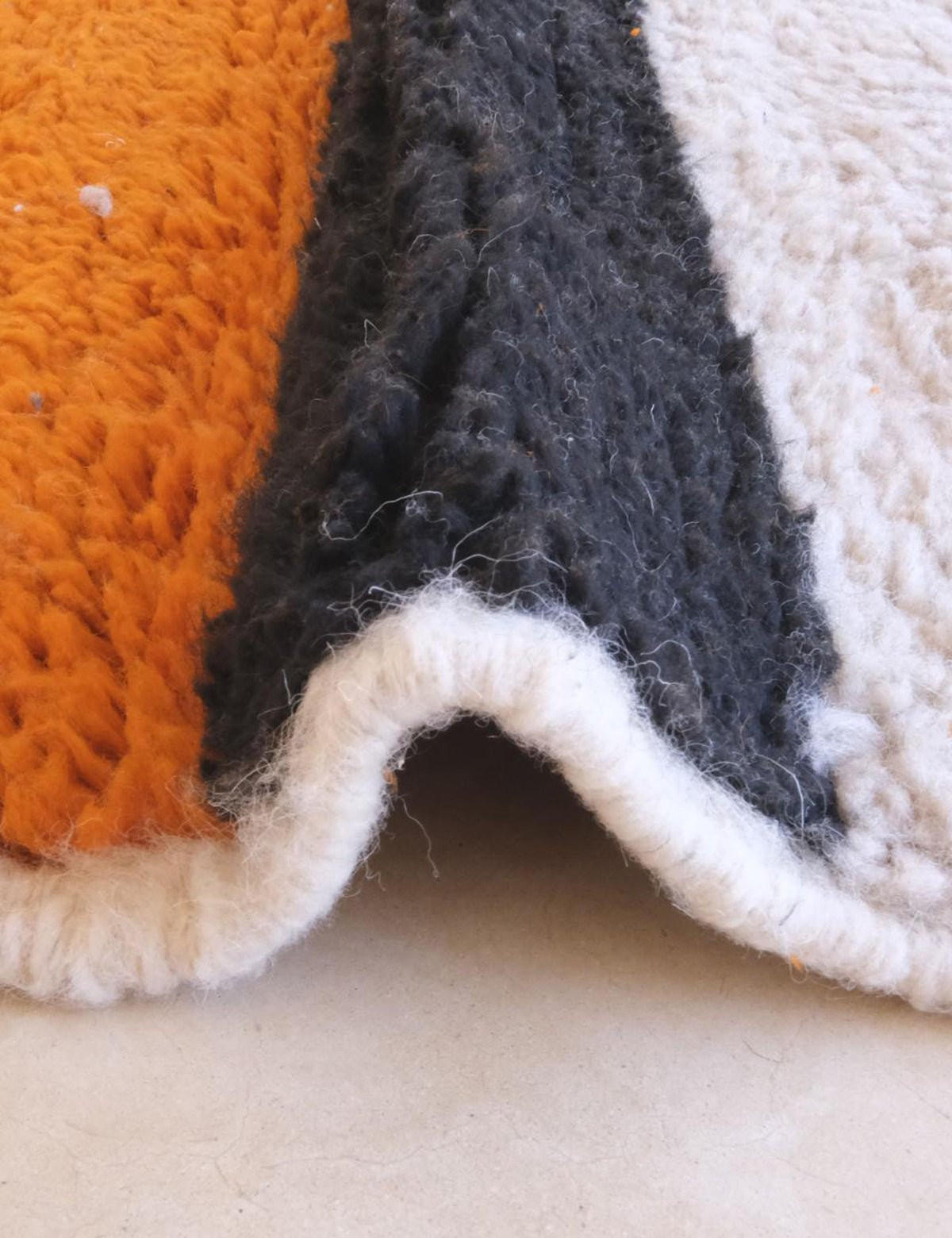 BERBERTEPPICH mit Linienmuster 220x 269 cm - Orange, Naturmaterialien (220/269cm) - AFK Living